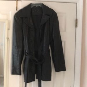 Black leather jacket
